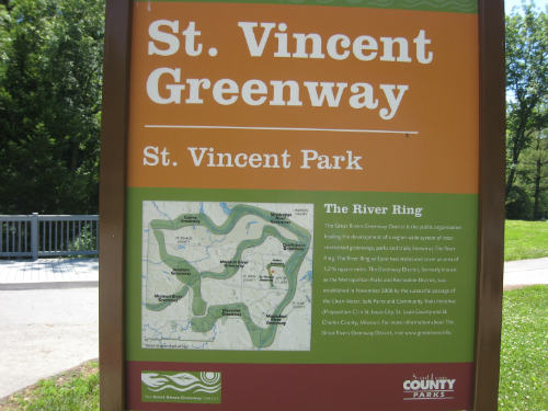 St Vincent Park Greenway sign