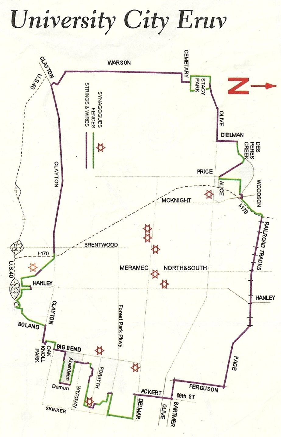 St. Louis Orthodox Jewish Community ~ Maps of the 2 Local Eruvs